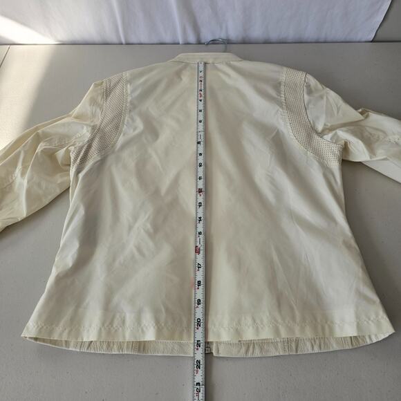 Wilson Leather & Nylon Maxima Racing Moto Jacket Women's M Cream Vintage Zip Up - Picture 11 of 16